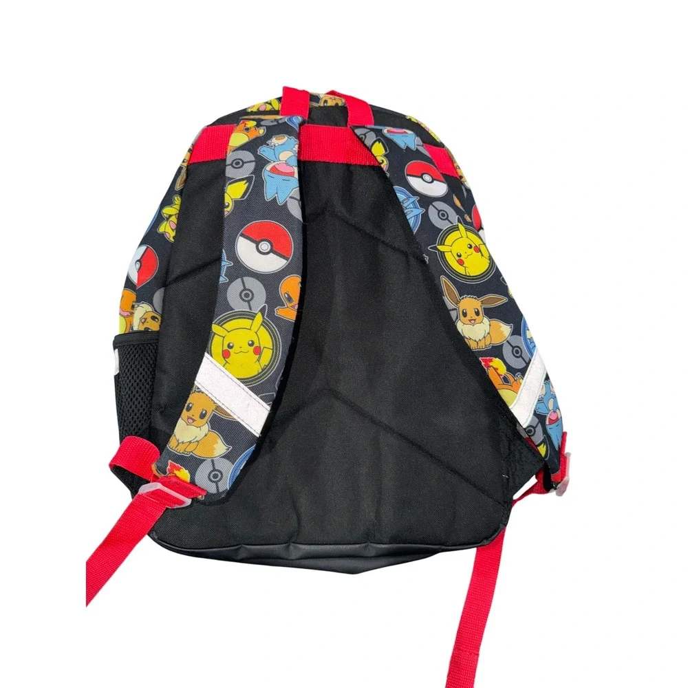 Pokemon Bioworld Backpack Pikachu Eevee Charmander Black Red Kids School Bag